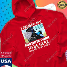 I Paused My Fortnite Porn To Be Here Tee - hoodie, shirt, tank top, sweater  and long sleeve t-shirt