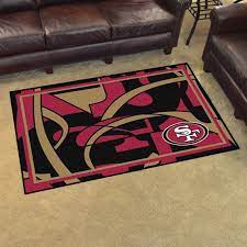 san francisco 49ers 4x6 plush rug