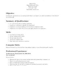 Accountant Resumes Objectives For Accounting Resume General Job