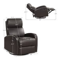 leather recliner chair with 360 swivel