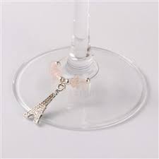 gemstone wine glass charms