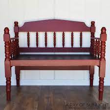a bench from a headboard and footboard