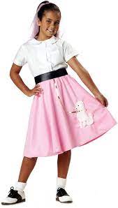 50 s poodle skirt s child pink