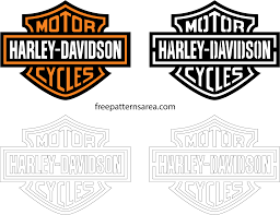 harley davidson logo stencil vector