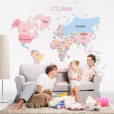 Map Wall Stickers Map Wall Decals