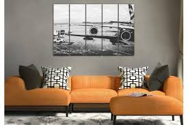 Airplane Wing Canvas Airport Wall