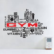 Fitness Gym Word Cloud Vinyl Wall Art Decal