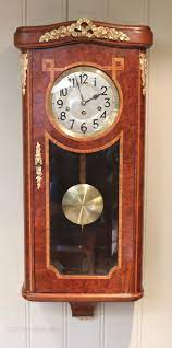 burr maple westminster chime wall clock