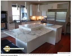 Some islands are quite large and take up a big percentage of the floor space in some kitchens, and i love them. Arabescato Cervaiole Marble Kitchen Island Top Arabescato Cervaiole White Marble Kitchen Island Top From Canada Stonecontact Com