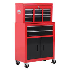 homcom tool chest metal tool cabinet