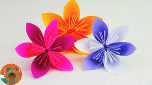 Малки цветя от мълбери хартия. Da Sgnem Cvete Origami Diy Krasivi Cvetya Za Proletta Urok Po Origami Youtube