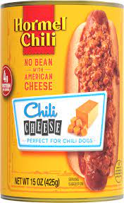 chili no bean with american cheese