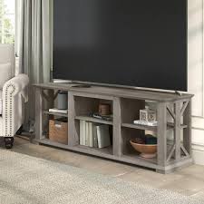 Bush Furniture Homestead Farmhouse Tv Stand For 70 Inch Tv Driftwood Gray