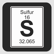 S Sulfur Square Sticker