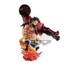Figurine One Piece - Monkey D Luffy Gear 4 Kong Gun Crimson Color V...