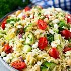 orzo   tomato salad with feta and olives