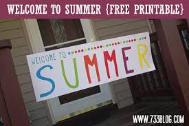 free printable welcome to summer banner