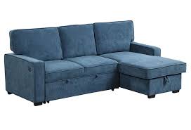 Buy Hudson Blue Convertible Sofa Chaise