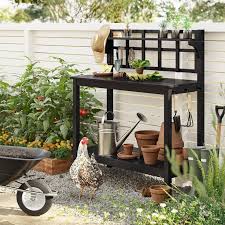 A Wood Patio Potting Bench For Your