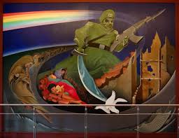 denver airport murals morbid images