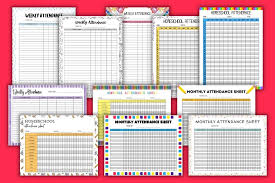 free printable attendance sheets for