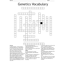 genetics voary crossword wordmint