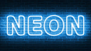 glowing neon light text effect in