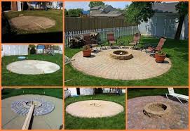 The fire pit and patio use belgard's mega lafitt pavers and stones, which have the texture and look of cut flagstone. Wonderful Diy A Fire Pit Patio
