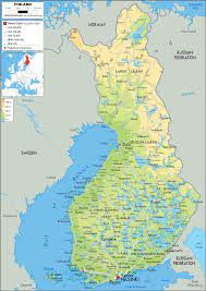 Map of finland and travel information about finland brought to you by lonely planet. Large Size Physical Map Of Finland Worldometer