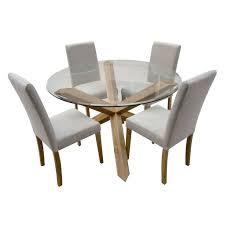 round glass top dining table with