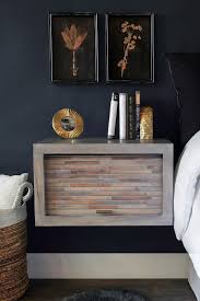 Modern Gray Floating Nightstand Wall