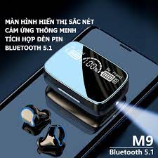 Tai nghe Bluetooth M9, tai nghe không dây cảm ứng thông minh. âm thanh HiFi  trung