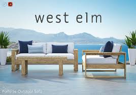 west elm portside outdoor sofa 3d model