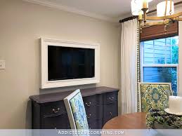 custom diy frame for wall mounted tv