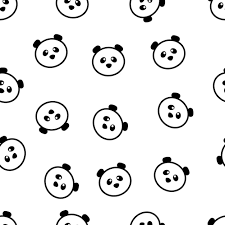 premium vector cute panda face