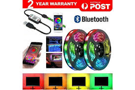 Rgb Led Strip Lights Ip65 Waterproof 5050 1m 300 Leds 12v Usb Bluetooth 1m 60led Matt Blatt