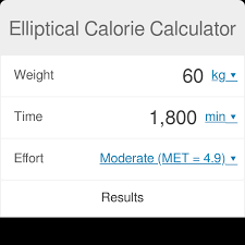 elliptical calorie calculator