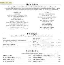 kitchen restaurant bakery menu