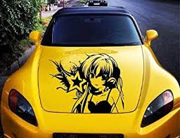 Itasha anime style decals for any car body. Amazon Com In Style Decals Vehicle Auto Car Decor Vinyl Decal Art Sticker Anime Girl With Headphones And Star Removable Design For Hood 1094 Automotive
