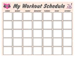 weekly workout schedule template