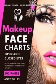 makeup face charts open and closed eyes blank face charts for makeup artists from beginner to pro makeup practice book and coloring faces with open