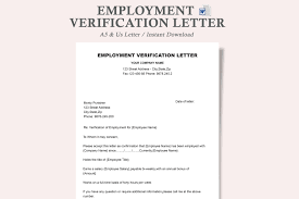 employment verification letter graphic