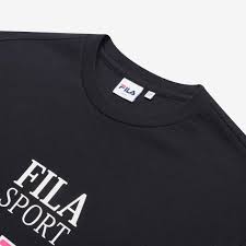 Bts Jung Kook Fila Sports F Logo Loose Fit Tee Black Fe2rsb5108x_blk