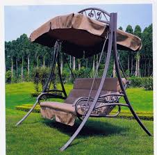 Three Seater Garden Patio Swing With Canopy