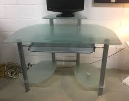 Frosted Glass Computer Desk