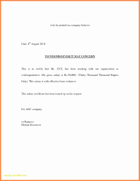 Proof Of Employment And Salary Letter Template Sample