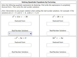 Solved Solving Quadratic Equations By