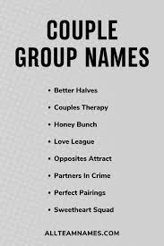 197 creative couple team names from