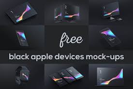 Free multiple devices mockup with dell laptop computer and a smartphone on a table in a minimalistic white environment and modern devices on the background. Free Black Matte Devices Mockups Mockuptree