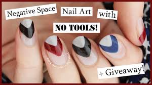easy negative e nail art no tools